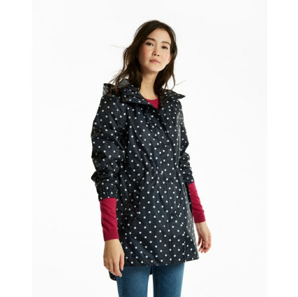 Joules Jackets & Blazers - NWOT Joules Outwit The Weather Polka Dot Raincoat